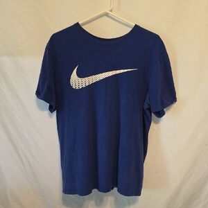 Nike Men’s Royal Blue Short-Sleeve Tee with White Swoosh